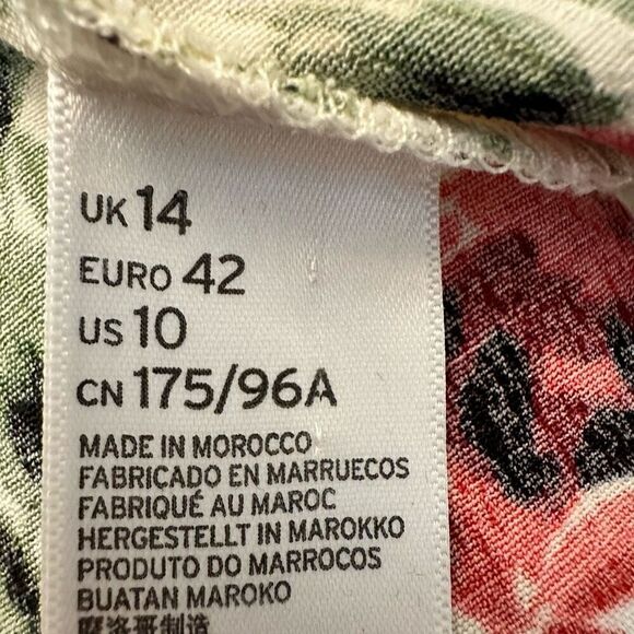 Topshop Floral Sweetheart Neck Side Slit Midi Dress Multicolor Size 10 - Picture 5 of 5